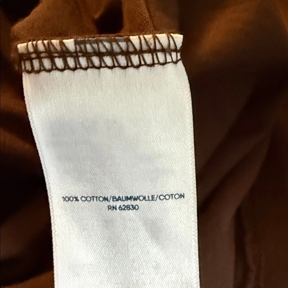 Lands' End Rich Brown Long Sleeve V-Neck Top - Picture 4 of 4